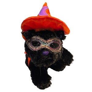 ✨Vintage Dan‎ Dee Black Cat Halloween Plush with Orange Witch’s Hat✨